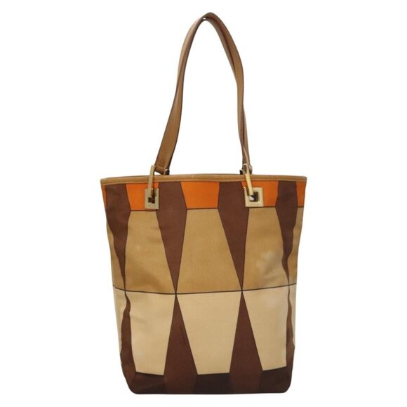 GUCCI Hand Bag Nylon Brown 002 9099 Auth ti2976 - Picture 3 of 16